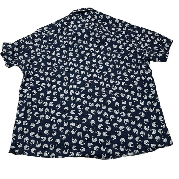 UNTUCKit Navy and White Casual Button Down Shirt - Picture 2 of 7